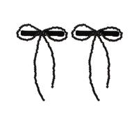 YUGSHNKFC 1Pair Beads Bowtie Hair Clip Girl Sweet Ballet Hairpin Hair Styling Hair Bows for Thin Hair Elegant Korean Side Clip