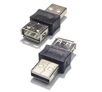 YUGSHNKFC 2Pack USB 2.0 Gender Changer Converters Metal Construction Supports 5V Charging Office Home Use USB Male Male Adapters