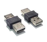 YUGSHNKFC 2Pack USB 2.0 Gender Changer Converters Metal Construction Supports 5V Charging Office Home Use USB Male Male Adapters