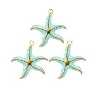 YUGSHNKFC 3 Pieces Sturdy Stainless Steel Sunflowers Starfishes Pendant Set Crafting Supplies Women Fashion Jewelry Gift Stainless Steel Charm Beads