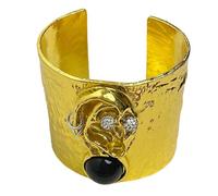 YUGSHNKFC 3D Face Features Statement Cuff Wide Adjustable Hand Jewelry Modern Minimalist Wide Cuff Elegant Adjustable Wristwear