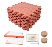 YUGSHNKFC 9Pcs Knit Blocking Board 32x32cm Knitting Blocking Foam Pad with 100Pcs 38mm T Pin Ffor Granny Squares Making Foam Knitting Board