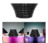 YUGSHNKFC 9pcs Step Up/Down Lens Filter Adapter Set Metal Filter Adapter 37-82mm 82-37mm Mount