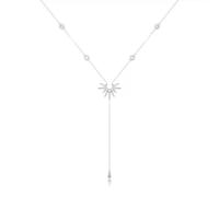 YUGSHNKFC Adjustable Chain Necklace Bead Chain Necklace Sun Pendant Tassels Alloy Texture For Daily And Party Women