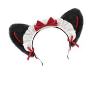 YUGSHNKFC Anime Cosplay Plush Headpiece Elastic Hair Band Animal Ears Design For Themed Event Daily Use Maid Cats Ear Hair Clip