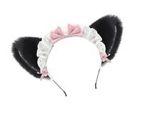 YUGSHNKFC Anime Cosplay Plush Headpiece Elastic Hair Band Animal Ears Design For Themed Event Daily Use Maid Cats Ear Hair Clip