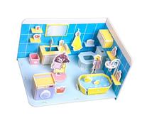 YUGSHNKFC Assembling Craft Set 3D Foldable Architecture Puzzle for Kids Room Decor Early Education Creative Building Toy