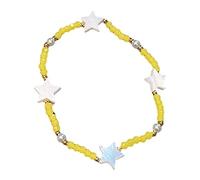 YUGSHNKFC Beaded Bangle Star Beaded Resin, Yellow
