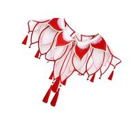 YUGSHNKFC Beaded Tassels Detachable Polyester Cape Collar Fashion Shawl Scarf For Children Traditional Holiday Outfit Accessories Embroidered Tassels Polyester Collar For Children