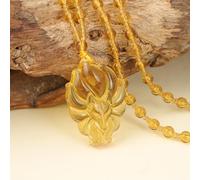 YUGSHNKFC Beautiful Pendant Necklace Nine-Tailed Foxes Sweater Chain Aesthetic Neck Jewelry Simple Beads Necklaces for Party Daily