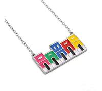 YUGSHNKFC Beautifully Designed Lightweight Necklace Depicting Traditional Puerto Rican Architecture in Stainless Steel Permanent Stainless Steel Jewelry