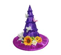 YUGSHNKFC Black Halloween Wide Border Foldable Lace Fashion Party Headgear for Adults and Teenagers