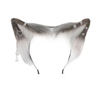 YUGSHNKFC Cartoon Foxes Cat Ear Shape Hair Hoop with Alloy Earring Decor Hair Holder Cosplay Party Headwear for Teenagers Adult