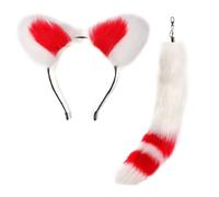 YUGSHNKFC Cat Ears Headband and Tail Pendant for Cosplay Lover Stylish Bag and Backpack Decoration Fashionable Accessories
