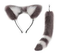 YUGSHNKFC Cat Ears Headband and Tail Pendant for Cosplay Lover Stylish Bag and Backpack Decoration Fashionable Accessories