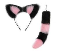 YUGSHNKFC Cat Ears Headband and Tail Pendant for Cosplay Lover Stylish Bag and Backpack Decoration Fashionable Accessories