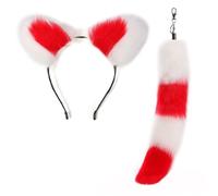 YUGSHNKFC Cat Ears Headband and Tail Pendant for Cosplay Lover Stylish Bag and Backpack Decoration Fashionable Accessories