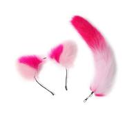 YUGSHNKFC Cat Ears Headband and Tail Pendant for Cosplay Lover Stylish Bag and Backpack Decoration Fashionable Accessories