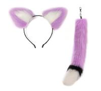 YUGSHNKFC Cat Ears Headband and Tail Pendant for Cosplay Lover Stylish Bag and Backpack Decoration Fashionable Accessories