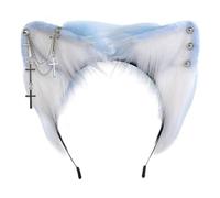 YUGSHNKFC Cats Ear Headbands for Animes Theme Gatherings Movie Enthusiasts Cats Headbands with Metal Earring for Teens Adult