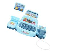 YUGSHNKFC Childrens Pretend Cash Register Set with Play Money Interactive Learning Toy for Counting Practice Safe Pretend Play Supermarket Checkout