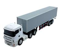 YUGSHNKFC Classical Die Cast Metal Container Truck Model 20.5CM Realistic Detailing Miniature Transport Vehicle Figure Display Piece Collectible Alloy Vehicle Model