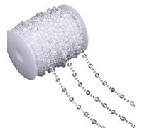 YUGSHNKFC Clear Beaded Chain For Handmade Craft Jewelry Making Beads String For Wedding Dress Clothing Embellishment Bead Strand