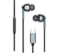 YUGSHNKFC Clear Sound Type C Earphones with Aluminum Housing and Cable Wire Type C Earbud in Ear Headphones Securely Fit Clear Interconnected Earphones