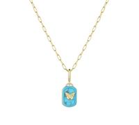 YUGSHNKFC Colorful Butterfly Flower Necklace Featuring Unique Designs with Heart Pattern Accessory for Fashionable Women Wear