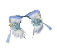 YUGSHNKFC Cosplay Cat Ear Hairband with Flower Woman Teens Headband for Chinese Enthusiasts Anime Theme Gatherings Hairband