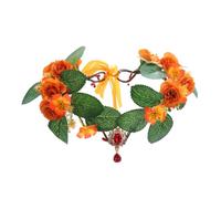 YUGSHNKFC Cosplay Fairy Headband with Pendant Decors Ethnic Headband for Bride Flower for Wedding Party