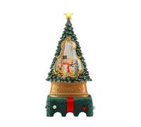 YUGSHNKFC Electronic Animated Snow Globes Ornament Christmas Tree Appearance Battery Powered Decorations Desktop Light Snow Holiday Ornament