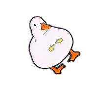 YUGSHNKFC Elegant Duck Shaped Lapel Pin Handmade Animal Brooch Stylish Corsage Badge Fashion Accessory for Parties and Dinners