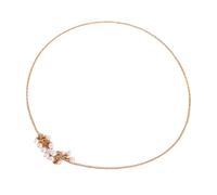 YUGSHNKFC Elegant Faux Pearls Tassels Necklace Herringbone Chain Choker Statement Wedding Jewelry for Women and Girls
