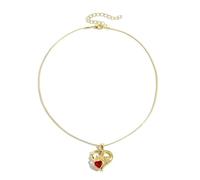 YUGSHNKFC Elegant Heart Shaped Crystals Necklace for Women Featuring Stylish Diamonds Accent and Comfortable Wear Sturdy Alloy