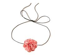 YUGSHNKFC Elegant Lace-up Big Flower Choker Necklace for Women Long Rope Necklace on Neck 2023 Fashion Jewelry Accessories