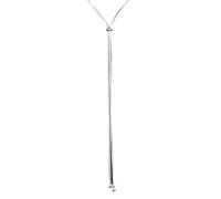 YUGSHNKFC Elegant Sterlings Silver Long Pearls Necklace Simple Women's Dress Chain Jewelry Accessory for Birthday Party Gifts