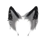 YUGSHNKFC Ethnic Cat Ears Shape Headband with Bowknot Earring Decor Hair Hoop Adult Live Broadcast Party Headpiece