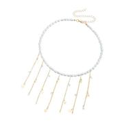 YUGSHNKFC Fashionable Baroques Styles Long Tassels Pearls Necklace for Women Elegant and Vintage Designs for Formal Occasions