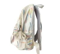 YUGSHNKFC Fashionable Korean Nylon Backpack with Adjustable Straps Sweet Colorful Striped School Book Bag for Students and Travel Student Backpack