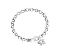 YUGSHNKFC Five-Point Star Charm Silver Tone Alloy Chain Accessory Wrist Jewelry for Party Date Daily Wear Styling Charm Jewelry
