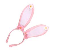 YUGSHNKFC Flower Rabbits Ear Headband Hairhoop Cosplay Costume Headband Halloween Party Headdress Photo Headwear For Easter Day