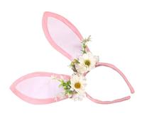 YUGSHNKFC Flower Rabbits Ear Headband Hairhoop Cosplay Costume Headband Halloween Party Headdress Photo Headwear For Easter Day