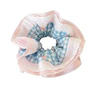 YUGSHNKFC French Lace Flower Hair Scrunchies Oversized Hair Buns Scrunchy Ponytail Holder Elastic Hairband All Matching Headpiece