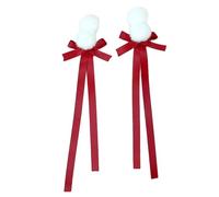YUGSHNKFC Furry Bow Hair Clip Lovely Pompoms Bow for Kids Hairpin Sweet Girls Bow Hairpin Accessories for Women