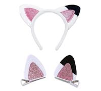 YUGSHNKFC Furry Plush Cat Ear Headband for Women Kitten Hair Clip Face Washing Cosplay Headband Role Play Party Head Accessories