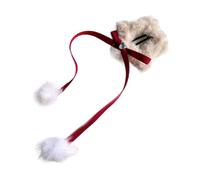 YUGSHNKFC Furry Star Hair Clip Lovely Pompoms Heart for Kids Hairpin Sweet Girls Heart Hairpin Accessories for Women