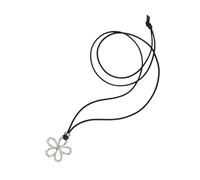 YUGSHNKFC Handmade Adjustable Hollow Flower Necklace for Women Black Leather Cord Comfortable Clavicle Jewelry Gifts