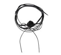 YUGSHNKFC Handmade Leather Choker Necklace Elegant Flower Shaped Pendant Clavicle Chain for Holiday Parties and Everyday Wear