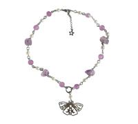 YUGSHNKFC Handmade Natural Crystal Necklace Butterfly Wing Pendant Necklaces Multi-Layer Tassels Choker Clavicle Chain